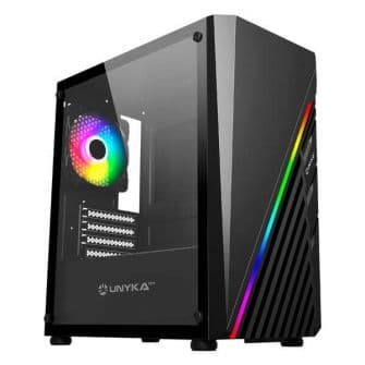 Caixa Micro ATX Unykach Mini Glayze ARGB c/ Vidro Temperado Preta