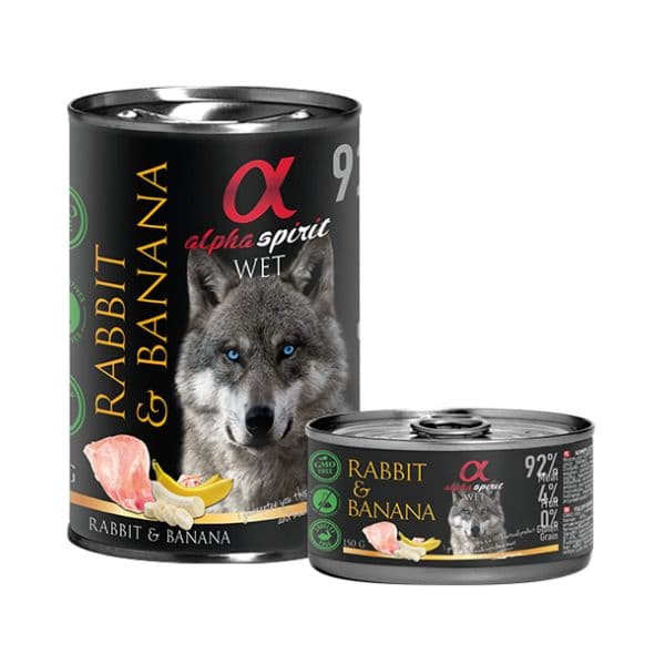 Ração Húmida Alpha Spirit Adult Rabbit & Banana Wet 400g