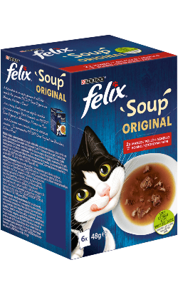 Felix Soup Time Seleção do Campo 6x48g Sopa para Gato