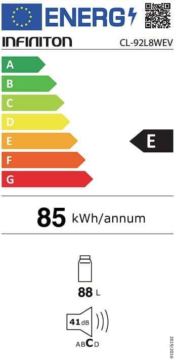 Frigorífico Mini Sem Congelador Infiniton CL-92L8WEV 88L Classe E