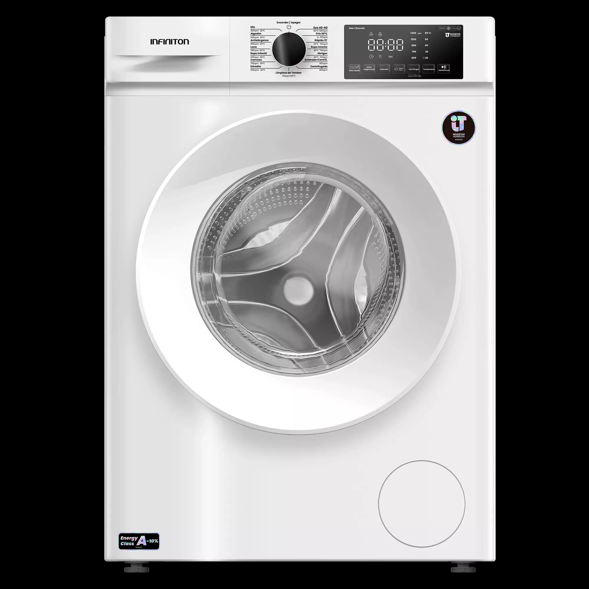 Infiniton WM-F104AWH 10Kg 1400RPM Classe A