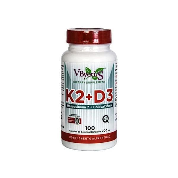 Vbyotics Vitamina K2+D3 100 Pérolas de 700mg