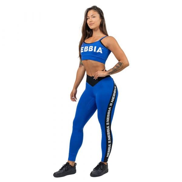 Nebbia Side Stripe Iconic Leggings High Waist Azul XS Mulher