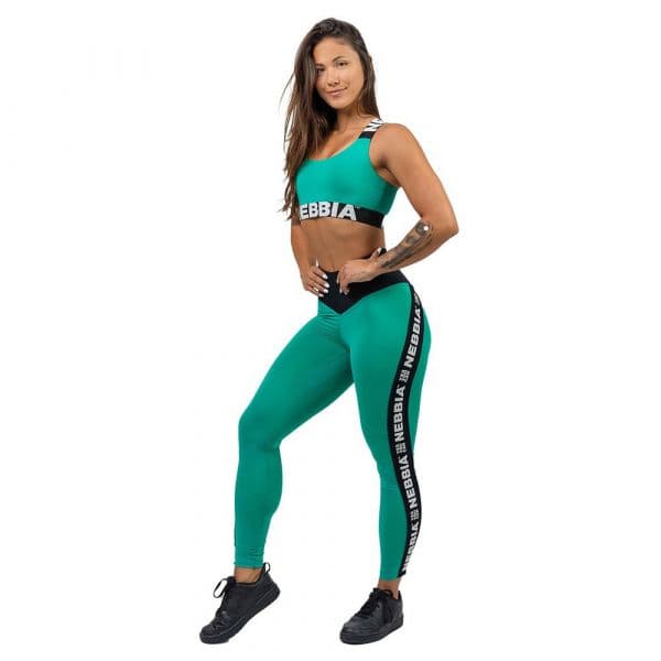 Nebbia Side Stripe Iconic Leggings High Waist Verde L Mulher