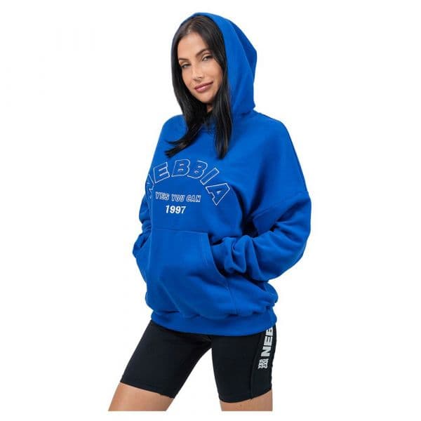 Nebbia Branded Oversized Gym Rat Hoodie Azul M Mulher