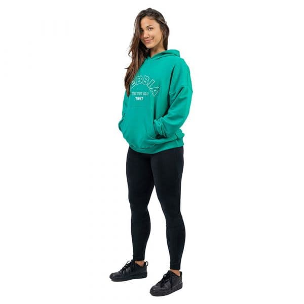 Nebbia Branded Oversized Gym Rat Hoodie Verde M Mulher