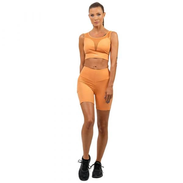 Nebbia Biker Elite Short Leggings High Waist Laranja S Mulher