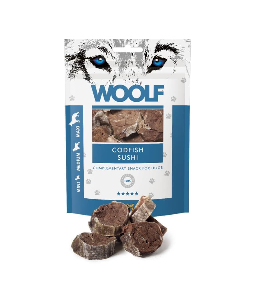 Woolf Sushi de Bacalhau 100gr Snack para Cão
