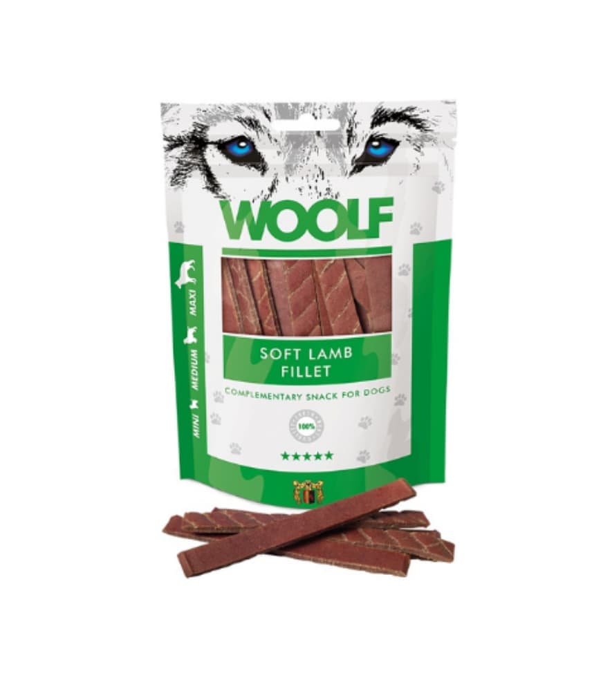 Woolf Filete Tenro de Cordeiro 100gr Snack Natural para Cã