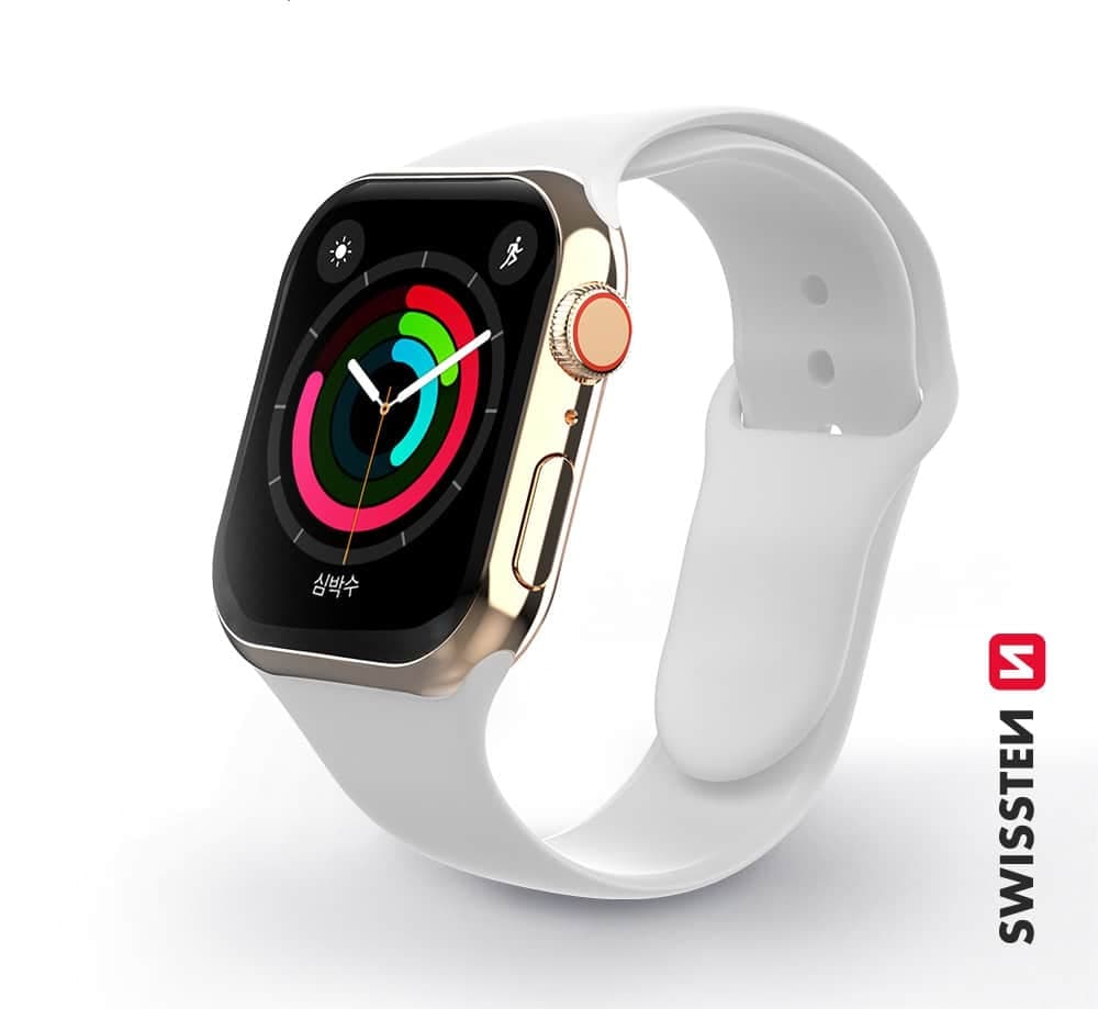 Swissten – Silicone Band for Apple Watch 42-44mm (white)