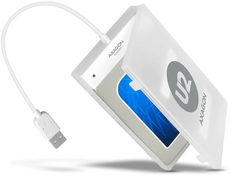 Adaptador AXAGON ADSA-1S SLIMPort, USB 2.0, 2,5" SSD/HDD, SATA - Caixa Incluída