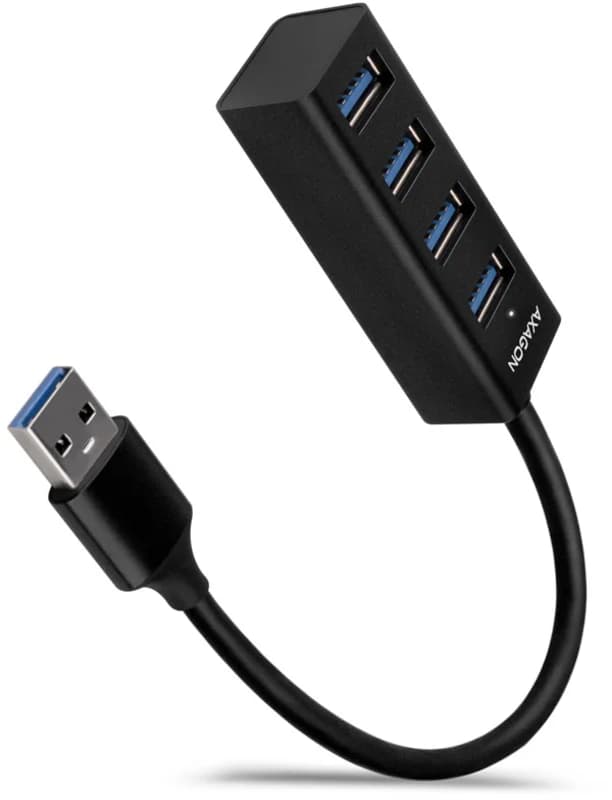 Mini Hub AXAGON HUE-M1A Superspeed USB-A, 4x USB 3.0 - 20cm