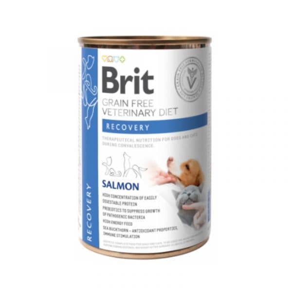 Ração Húmida Brit Vet Diet Dog & Cat Recovery Grain Free Lamb with Pea Lata 6x 400g