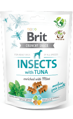 Brit Crunchy Cracker Insects Tuna Enriched Mint 200g