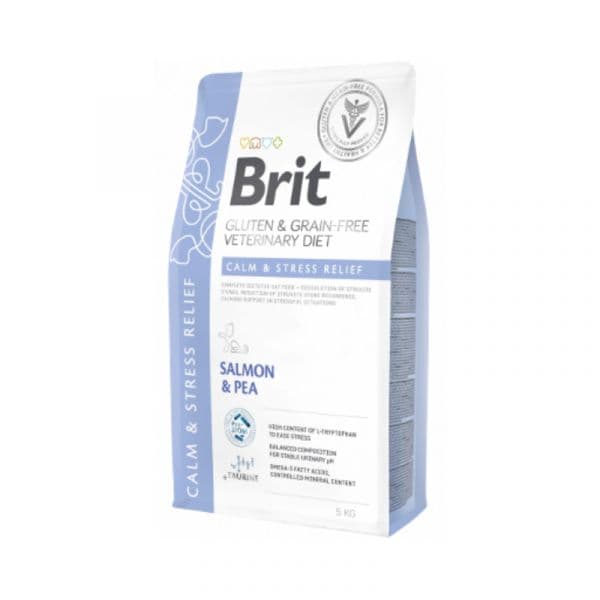 Brit Veterinary Diet Cat Calm & Stress Relief Gluten & Grain-Free Salmon & Pea 2 kg