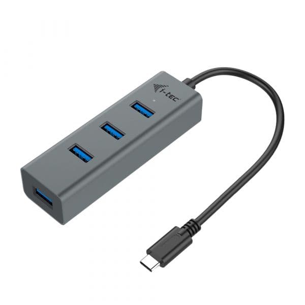 I-Tec Usb-hub Usb-c Metal Hub 4 Port Black 4x Usb-a 3.2 (5 Gbit/s) - C31HUBMETAL403