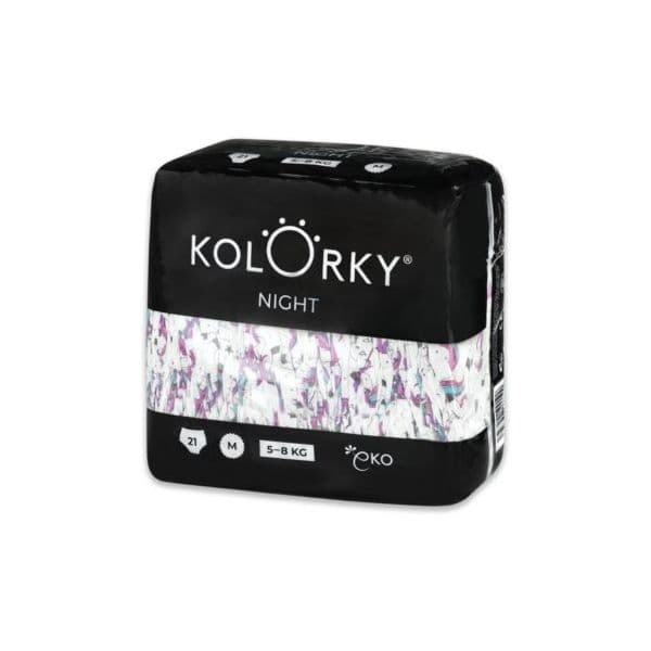 Kolorky Night Unicorn Fraldas Ecológicas Tamanho M 5-8 Kg 21 Un.