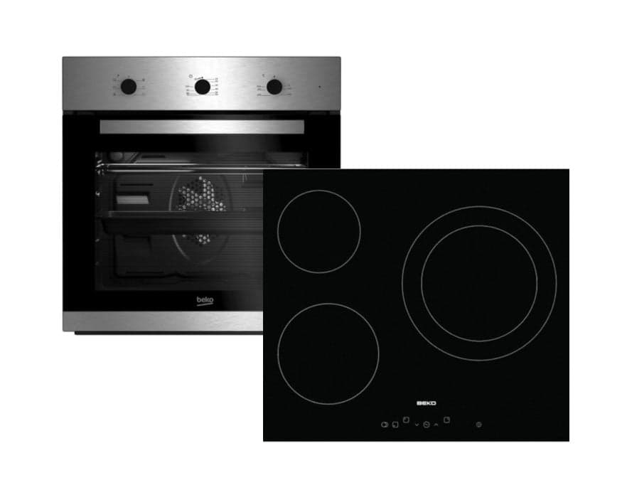 CONJUNTO FORNO BEKO BIE22101X + PLACA HIC63401T - BSE 22120 X