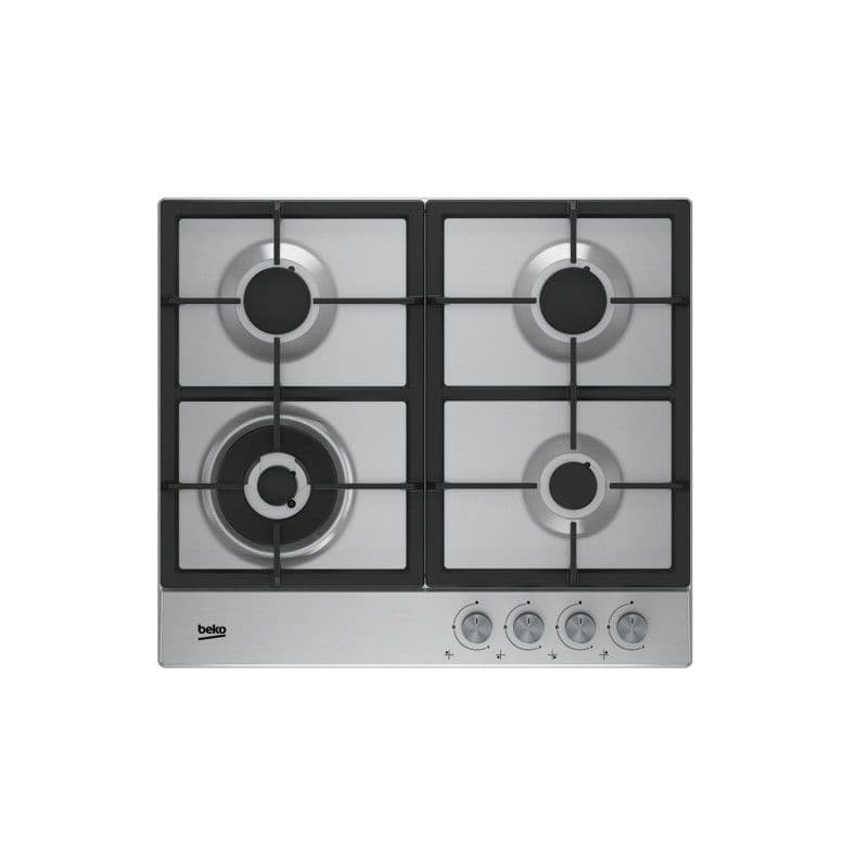 Placa a Gás Beko HIAW64225SX | 4 Queimadores, Aço Inox, Ignição Elétrica
