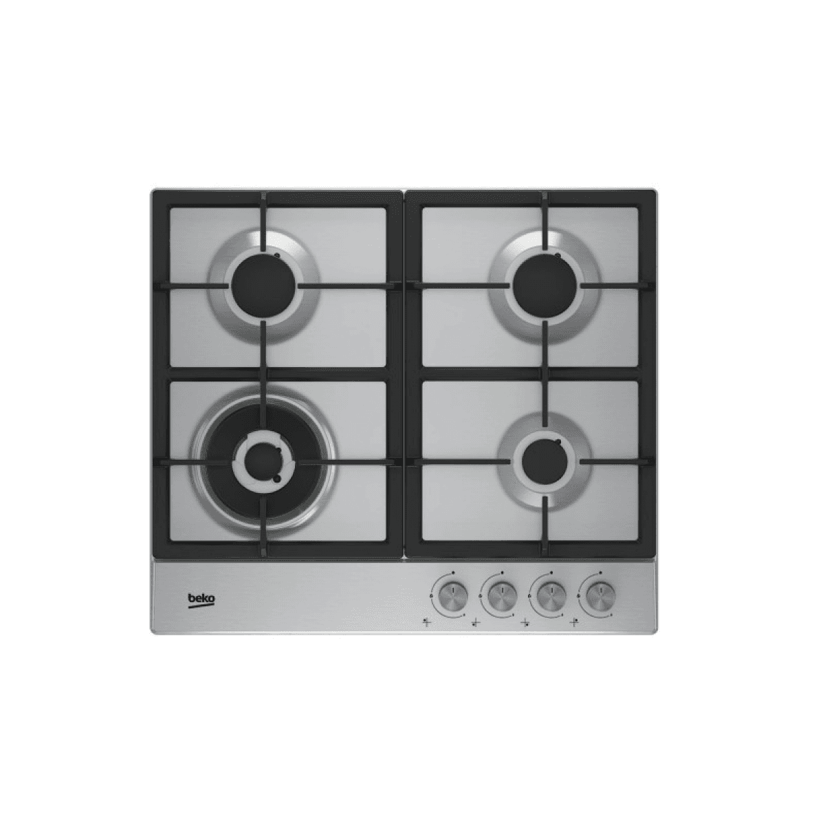 Placa a Gás Beko HIAW64225SX | 4 Queimadores, Aço Inox, Ignição Elétrica