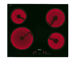 Placa Vitrocerâmica Beko HIC64401 | 4 Zonas, Touch Control, Preto