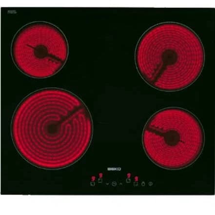 Placa Vitrocerâmica Beko HIC64401 | 4 Zonas, Touch Control, Preto