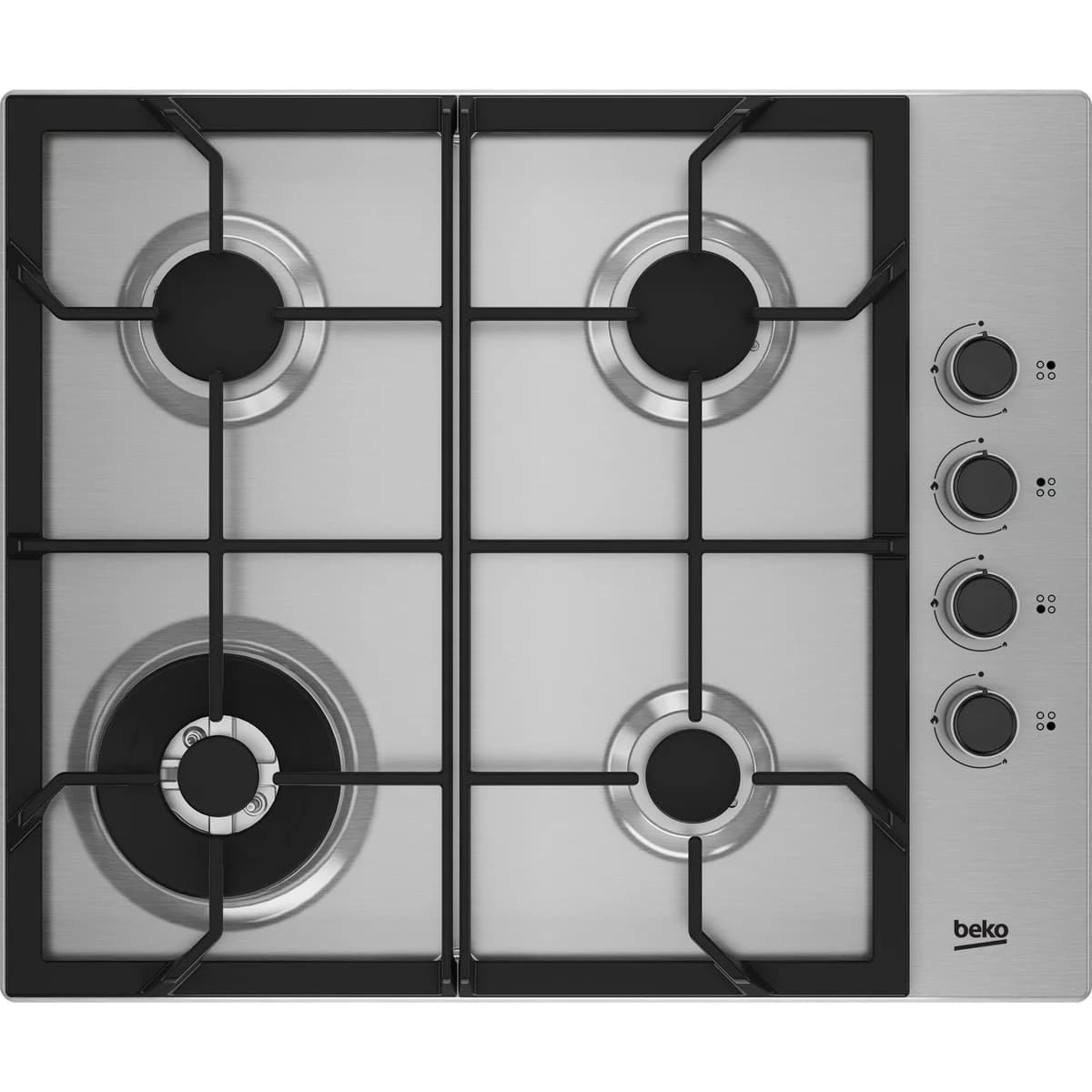 Placa a Gás Beko HIBW64125SX | 4 Zonas, 61cm, Aço inoxidável