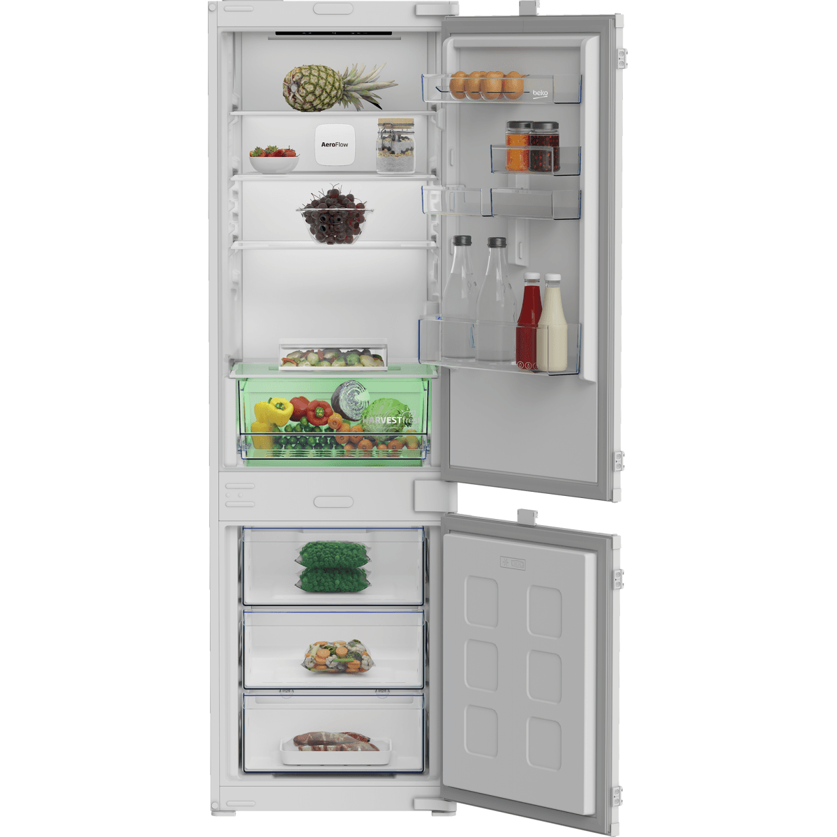 Frigorífico Combinado Beko B3BCNA294HS 270L Classe E
