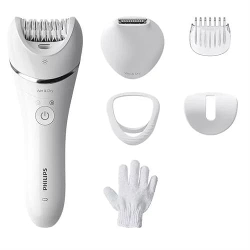 Philips Depiladora Wet&Dry BRE715/00 - 6 Acessórios Arranque Multi-zonas Recarregável