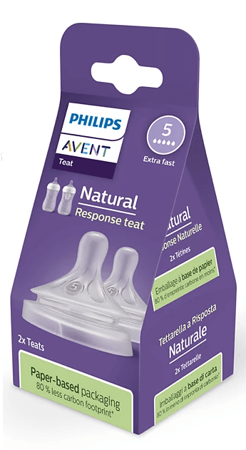 Avent Tetina T5 Fix Ultra Rap 6M+ 2 Unidades Nat Response