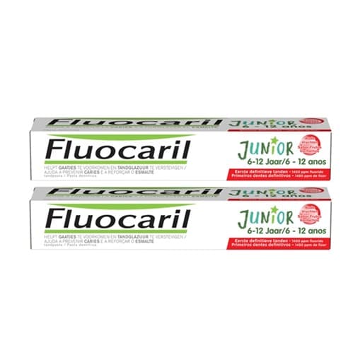 Fluocaril Pasta Dentífrica Júnior Frutos Vermelhos 75ml Pack 2un