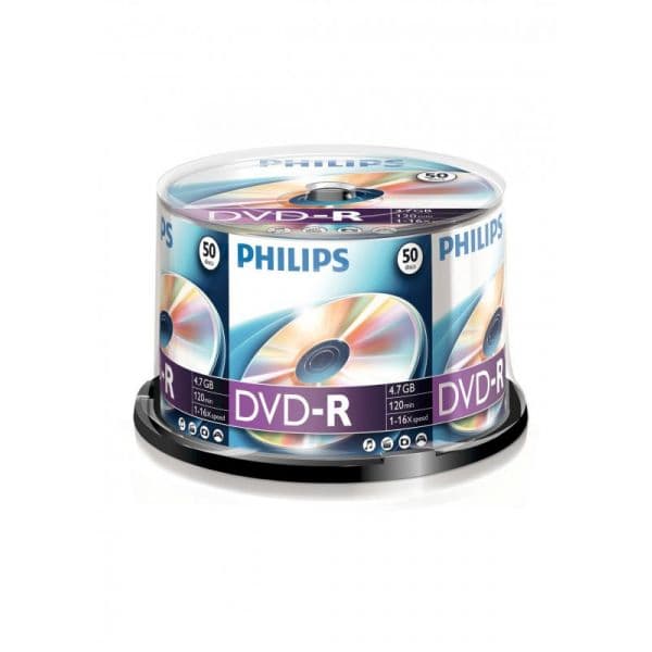 Philips DVD-R 4,7GB 16x Pack de 50 - DM4S6B50F