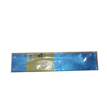 Papel Crepe Azul Metalizado 50x150cm Rolo