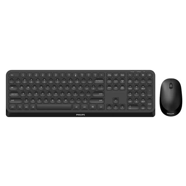 Teclado Philips SPT6307B Rato Sem Fios Inglês QWERTY Preto
