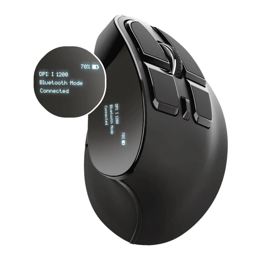 Rato Trust Voxx Ergonomic Wireless/Bluetooth Preto
