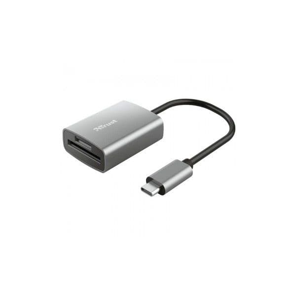 Trust Dalyx Leitor de Cartões de Memória USB-C SD/MicroSD Alumínio