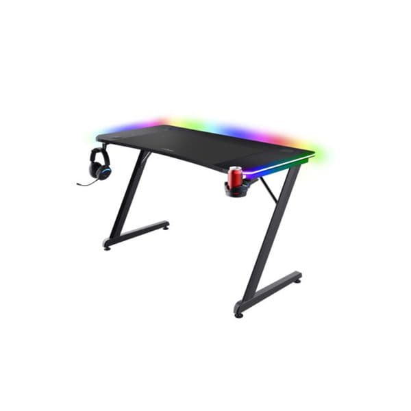 Trust Gaming Mesa Gaming GXT 710 Luminus Pro 120x60 RGB e Carregador Sem Fios 10W Integrado