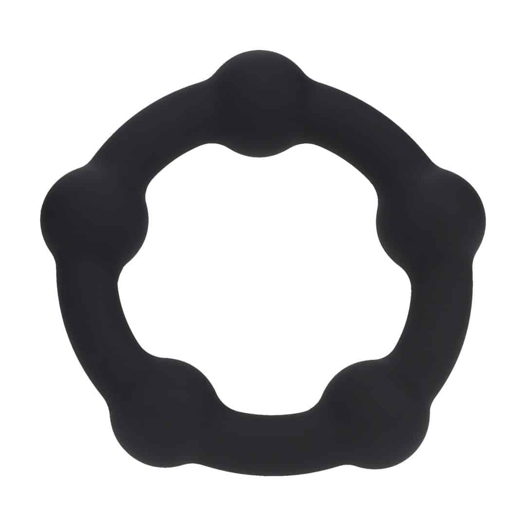 Anel Para O Pénis Com Pérolas S 30Mm Preto Levelz