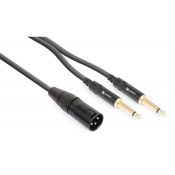 Cabo Canon Macho - 2x Jack 6.3mm Mono Macho (1,5 Mts) - Power Dynamics Connex - 177.150 - 177.150