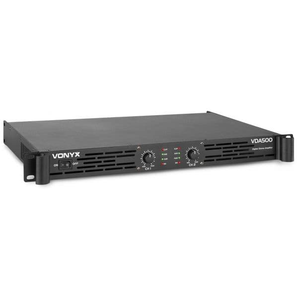 Vonyx Amplificador PA Digital VDA500 1U 2x 250W