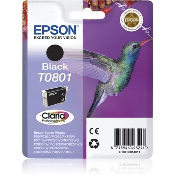 Tinteiro Epson T0801 C13T08014010 Black