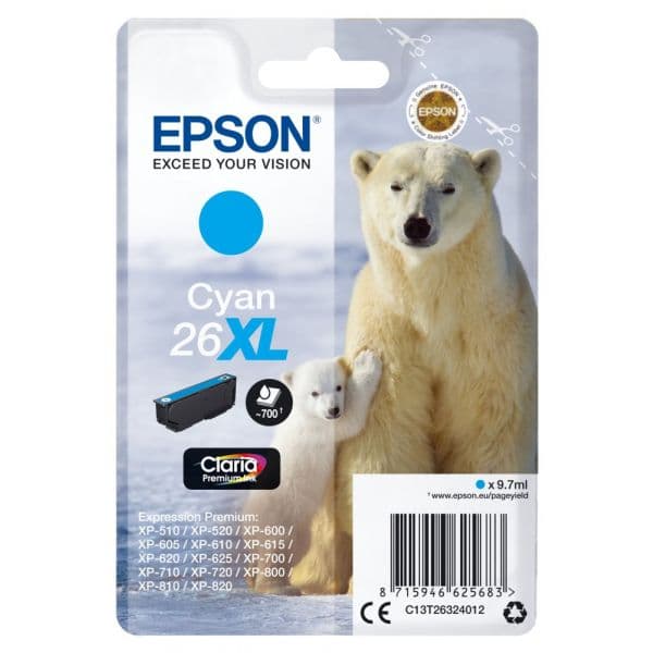 Tinteiro Epson 26XL C13T26324020 Cyan