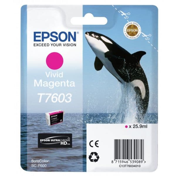 Tinteiro Epson T7603 C13T76034010 Vivid Magenta