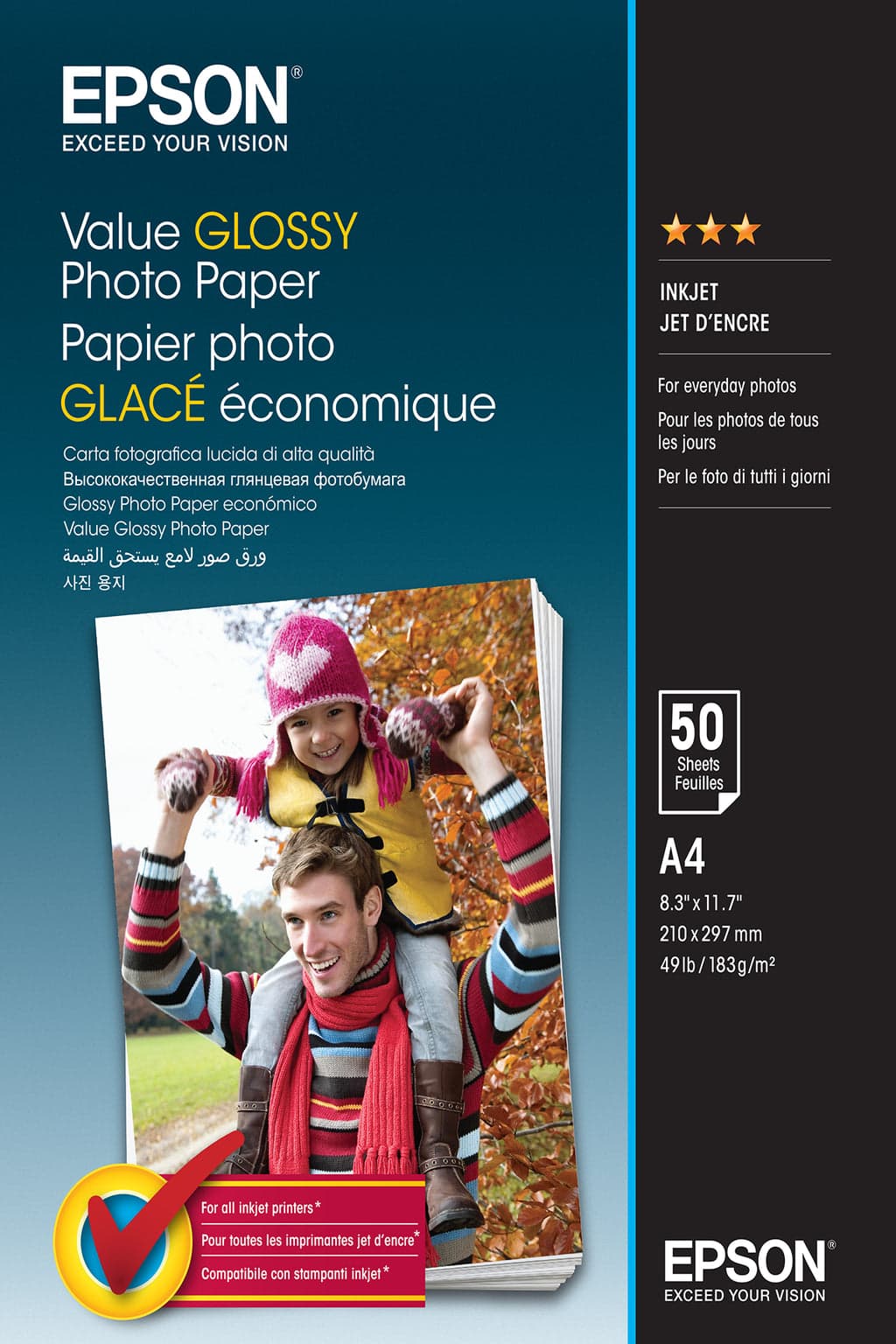 Epson Papel Fotográfico 10x15cm Value Glossy 50 Fls