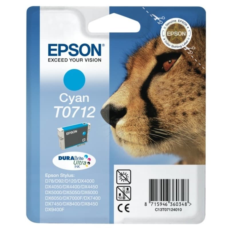 Tinteiro Epson T0712 C13T07124010 Cyan