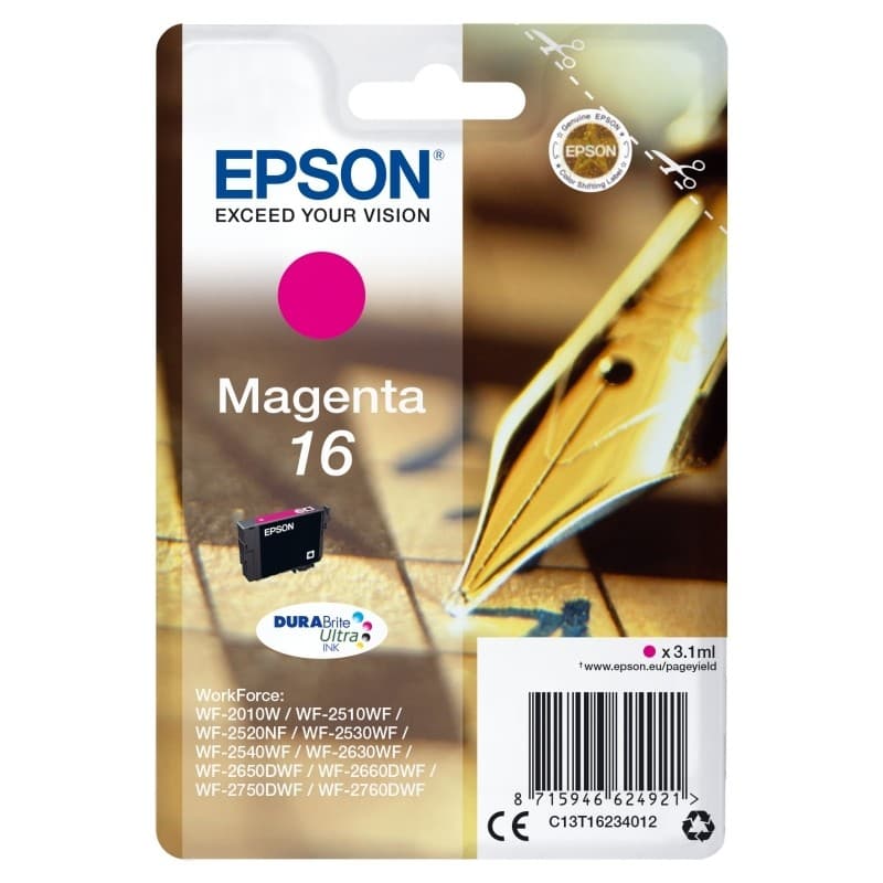 Tinteiro Epson 16 T1623 Magenta C13T16234020