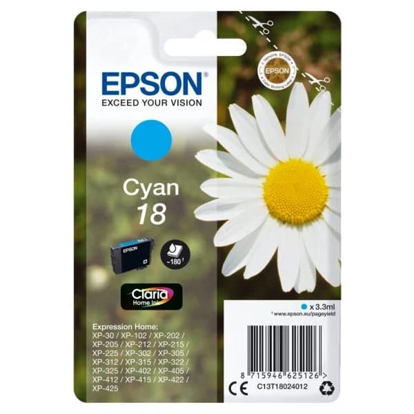 Tinteiro Epson 18 C13T18024010 Cyan