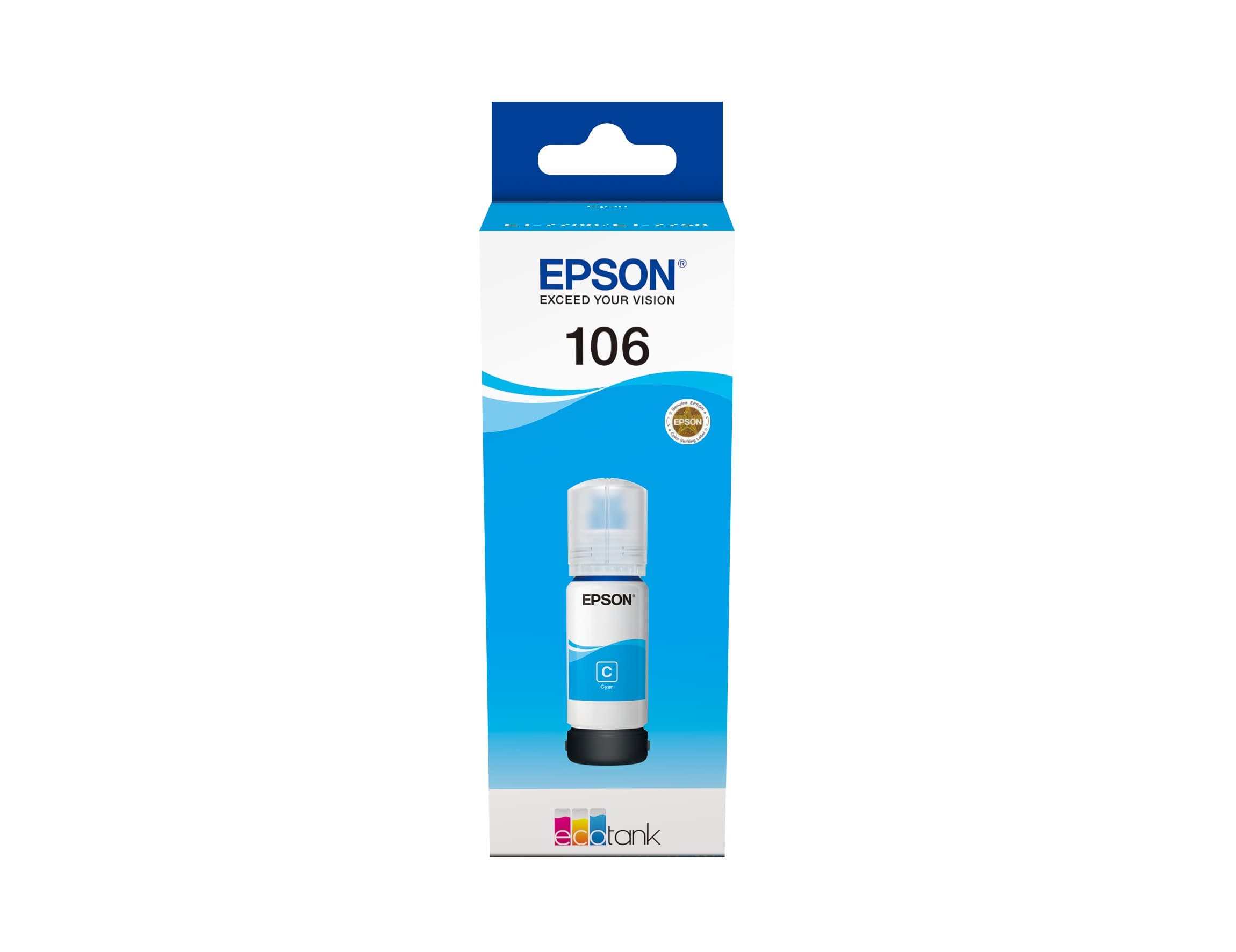 Tinteiro Epson 106 EcoTank Cyan ink bottle - C13T00R240