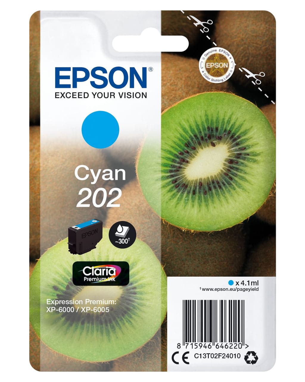 Tinteiro Epson 202 Cyan