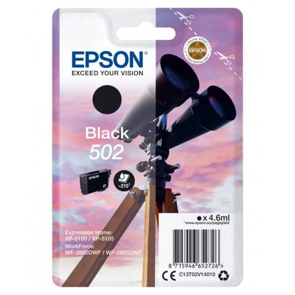 Tinteiro Epson 502 Preto C13T02V14010
